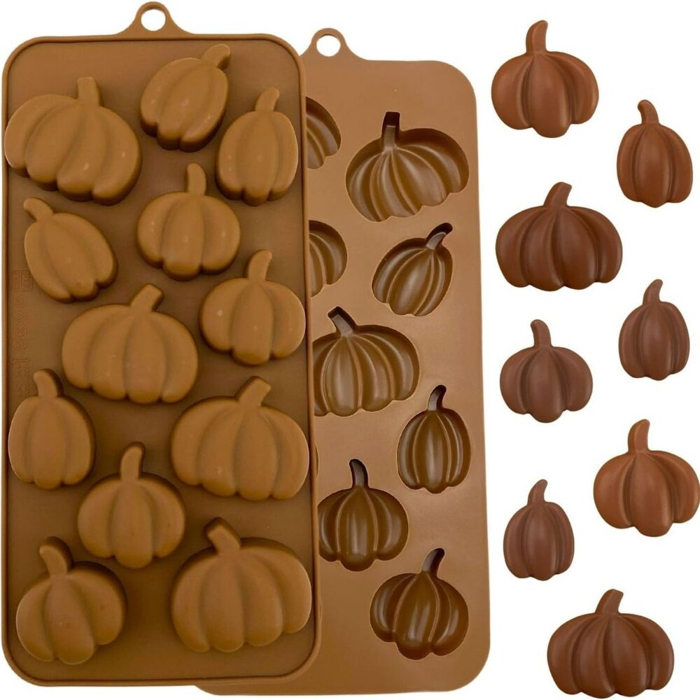 1 Piece Pumpkin Silicone Chocolate Molds Different Shape Pumpkin 3D Chocolate Ca